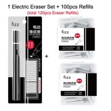 제도용품 삼각자 제도자 Fizz 120 지우개 리필 포함 전기 키트 학생 아티스트 드로잉 페인팅 스케치 드래프팅용 동, [03] with 120pcs Refills, 3) with 120pcs Refills