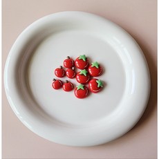 [5개] 빨강 과일들 파츠 장식; 토마토 장식 사과 장식 악세사리 재료 핸드폰 꾸미기 파츠 장식