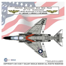 갤럭시 G48011 1/48 F-4J Aardvarks PHANTOM II CAG 다이컷 플렉시블 마스킹 데칼, 01 1to48 scale