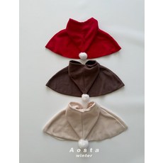 25겨울 윈터꼬깔망토 어린이집 유치원 등원룩, 아이보리