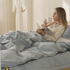 양모 이불 호주 메리노울 100% 호텔 신혼 선물, 블루