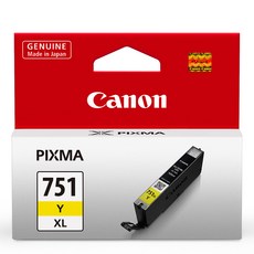 CANON 原廠墨水匣 PGI-750BK CLI-751BK CLI-C/M/Y/GY, 1個, CLI-751Y 黃色