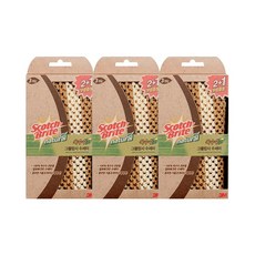 3M 내츄럴 옥수수 그물망사 수세미, 3세트, 3개