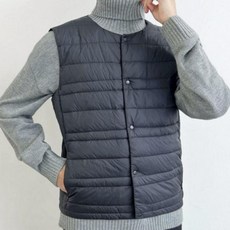 남자 경량 패딩조끼 투웨이 넥라인 얇은 롱 남성 축구 조끼 패딩 니트 날씨 여성