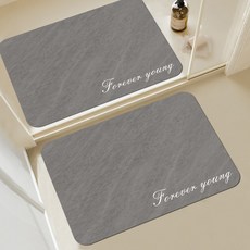 폴라도레 1+1 빨아쓰는 욕실 발매트 소프트 규조토 화장실 발매트, 04-브라운그레이