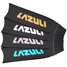 LAZULI 極致碳纖維長蛙板 (海洋芒果) 5色選擇, 1個, 丁香紫/白邊,黑 XL
