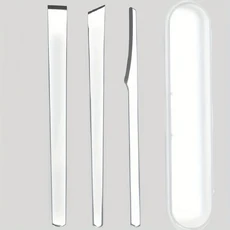 3개 프리미엄 스테인레스 스틸 풋 케어 세트 - 네일 청소 및 트리밍을 위한 날카롭고 부드러운 블레이드 무, 01 3pcs(Silver)