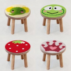 DIY 스킬 자수 세트 쿠션 래치훅 털실자수 취미생활, A03.핑크 돼지 (채색망), 1개
