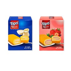 올따옴 티포 미니롤케이크 80g 2종 기획세트(밀크5+딸기5), 6개
