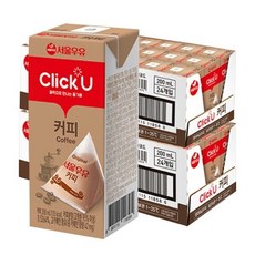 서울우유 클릭유 커피우유, 48개, 200ml