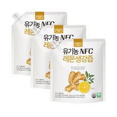 내추럴박스 NFC 레몬생강즙 100 500ML 3팩 물 한 방울 섞지 않은 착즙액