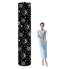 Letsinstyle 233.9 x 50.8cm(92 x 20인치) 스타 문 폴리에스터 점보 러그 보관 가방 방진 카펫 보호 가방 말린 러그 드로스트링 카펫 파우치 실내 실, moon star