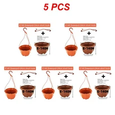 발코니 정원용 걸이식 화분 스틱 다육 난초 98CM, Style B 5pcs