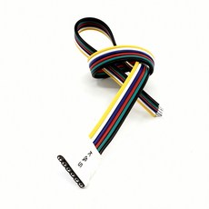 RGBWW LED 6선 커넥터 30cm 조명 케이블 전선 스위치 모듈 배선 소켓 전구 바, 본상품