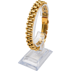 레젠시아 고급 게르마늄 원터치 팔찌 건강팔찌 남녀공용, 골드(폭 1cm), 1개