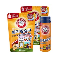 유한양행 암앤해머 베이킹소다 500g 2개 + 내츄럴쉐이커 400g 1개
