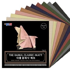 종이나라 다물 클래식 매트 15cm 크라프트지 무광 색종이 전문가용 종이접기, 50개, 10색
