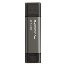 TEAMGROUP 1TB X2 MAX 외장/휴대용 SSD 1000MB/s 듀얼 USB 하드 드라이브 아이폰 15 16 및 아이패드 및 맥과 호환 스팀 데크/ROG 앨리/
