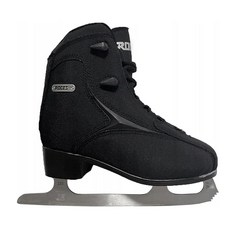 Roces 여성용 RFG 1 재활용 내구성이 뛰어난 편안하고 패셔너블한 레이스업 아이스 피겨 스케이트 스테인리스 스틸 블레이드 재활용 PET 갑피 해부학적 패딩 및 PVC, Roces 여성용 RFG 1 재활용 내구성이 뛰어난 편