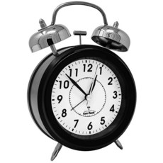 Sonnet SONNET-T-4678 트윈 벨 알람 시계 - 잠을 많이 자는 사람과 청각 장애인을 위한 매우 큰 소리 - 배터리 작동 블루 백라이트 - 청소년 및 노인용 1c, 클래식