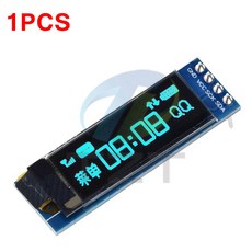 1/3개 0.91인치 OLED LED 디스플레이 128X32 블루 모듈 화이트 IIC 통신 LCD 아두이노용, 1PCS Blue