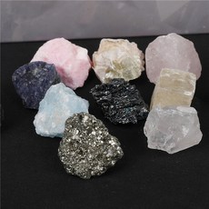 천연 광석 천연석 러프 원석 힐링 파워 스톤 12가지, 1세트