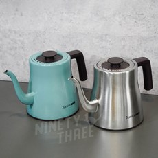 JUNIOR 喬尼亞 溫控手沖壺 鶴嘴壺 銀色/綠色 800ml 旋轉控溫 自動保溫, 綠色, 1個