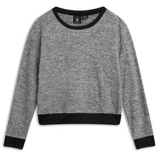 Spyder 여성용 스웨터 - 매우 부드러운 테리 플리스 크루넥 풀오버 스웨터 여성용 - 통기성 좋은 니트 긴소매 상의 블랙. 라지