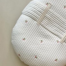 남달라 순면 역류방지쿠션 (메쉬소재 모로반사패드포함 양면사용) 국내생산 KC인증완료 고퀄리티 역방쿠 역방 출산선물, 레드 (체리 자수)