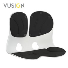 Vusign 커블체어 인체공학 의자 VS1333, 블랙