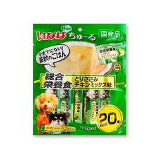 日本INABA-CIAO 汪啾嚕狗糧寵物營養主食肉泥20入/袋-DS-121雞肉口味(綠色袋), 1個, 280g, 雞肉