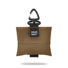 URBAN BEAST 方形寵物撿便袋收納包, 卡其色, 1個, 1件
