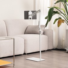 벤딕트 170cm 자바라 스탠드 태블릿 패드 핸드폰 아이패드 갤럭시탭 침대 거치대, 화이트