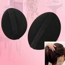두루픽 헤어볼륨 패드 머리뽕 벨크로 뒷통수 클립 패드 볼륨핀 뽕핀, 2개