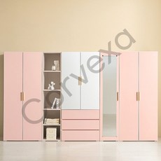 베요라 수납 서랍 옷장 풀세트 신혼옷장 드레스룸옷장 안방옷장 옷방옷장, 화이트그레이