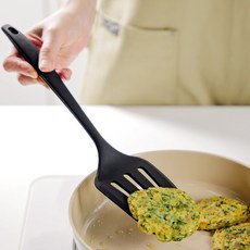 국산 실리콘 조리도구 블랙 뒤집개, 1개