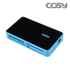 코시 USB 메모리 멀티 카드리더기 SD MiCROSD CF MS MS-M2 XD 호환 노트북 데스크탑 PC 추천, 블루, CR2019, 1개