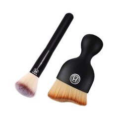 純羊毛不掉毛汽車內飾清洗工具 空調出風口清潔刷 車內縫隙除塵撣子, 【本田】長柄+短柄, 1個