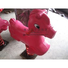 스프링 목마 어린이집 흔들 리어카 용수철 목마 시소, N, 1개