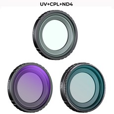 K F 컨셉 액션 카메라 필터 다중 레이어 코팅 키트 옵션 ta360 GO 3S CPL UV ND8 ND16 ND32 ND64 28, 04 UV CPL ND4, 01 CHINA, 1개