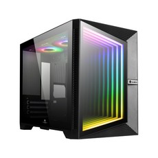 Tsunami Potector Vision IV 想像IV 電競機殼 支援240水冷 內附2顆ARGB風扇, 1個, 黑色