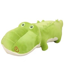 케이비지리테일 허그크로키 귀여운 극세사 악어 인형 소형, 1개, 그린, 30cm