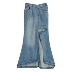 하우스오브써니 비대칭 피시테일 데님 스커트