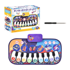 小小演奏家鋼琴音樂墊 趣味音樂墊 音樂墊 鋼琴玩具 兒童玩具 音樂玩具 打擊玩具 鋼琴音樂玩具, 1個, 鋼琴音樂墊, 多色