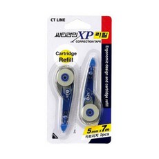 자재 씨티라인 씨티라인XP 수정테이프 리필 2개입 타(12개입) 화이트리필/5mmx7M, 본상품, 포장단위_타 (12개입), 1개