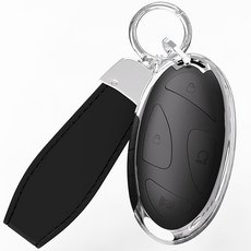 디올 뉴 싼타페MX5 펠리세이드 그랜져 쏘나타디엣지 더뉴 투싼 코나 아반떼 CN7 아이오닉 현대 키케이스 소프트 가죽 호환상품, 현대-7버튼, 블랙