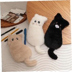 고양이 필통 인형 파우치 귀여운 캐릭터 연필통 안경집 수납 파우치, GS003349 냥냥캣츠필통 아이보리
