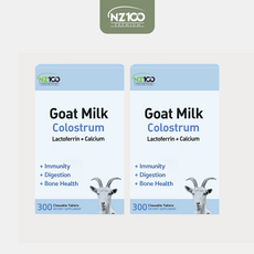 엔젯100 뉴질랜드 고트밀크 산양유 초유 락토페린 칼슘 츄어블, 2개, 300정