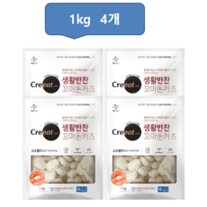 CJ 크레잇 꼬마 미니 꼬돈 돈카츠 돈까스, 1kg, 4개