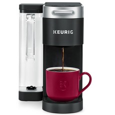 Keurig K-Supreme 1인용 K-Cup 포드 커피 메이커 멀티스트림 기술 4가지 브루 사이즈 1.9L(61온스) 듀얼 포지션 탈착식 저장소 블랙 108035, Bla, Coffee Maker